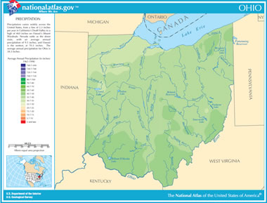 Map Of Ohio River Map Of Ohio Lakes, Streams And Rivers