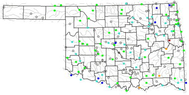 Oklahoma Map With Lakes Show Me The United States Of America Map   Oklahoma River Levels Map 