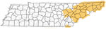 Tennessee drought map