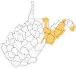 West Virginia drought map
