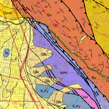 geologic map of an area near Richmond, California