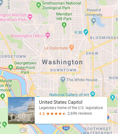 Google Map Of Washington Dc 