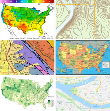 political map vs physical map Types Of Maps Political Physical Google Weather And More political map vs physical map