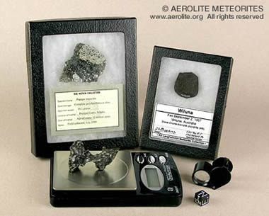 meteorites in Riker mounts