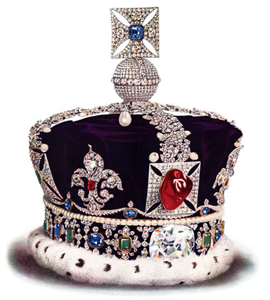 The Black Prince's Ruby in the Imperial State Crown