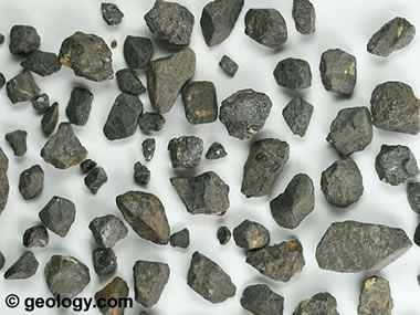 Cassiterite particles