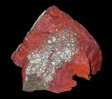 Cinnabar: A toxic ore of mercury, once used as a pigment