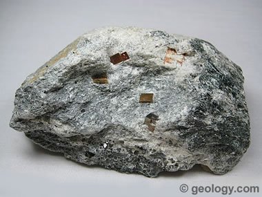 Pyrite crystals