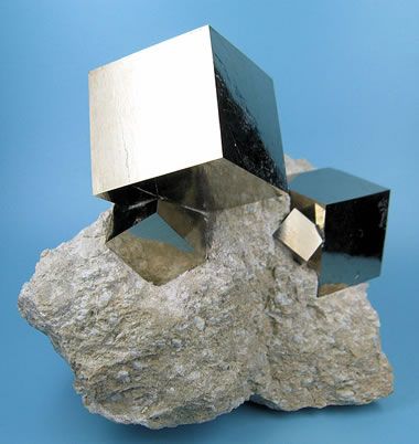 Pyrite crystals