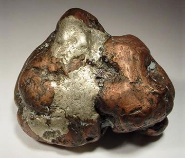 silver copper nugget