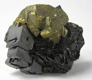 Sphalerite with galena and chalcopyrite