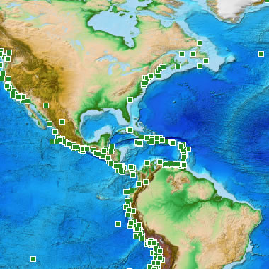 tsunami reports map