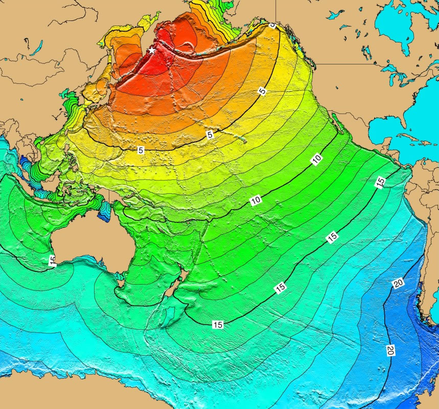 Pacific Ocean Tsunami Threat from Subduction Zone Earthquakes