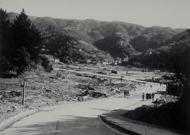 maior terremoto - danos causados ​​pelo tsunami em Curral