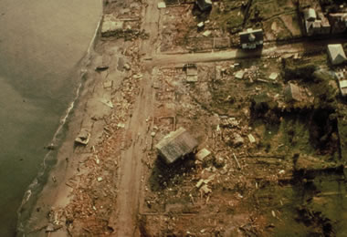 maior terremoto - danos causados ​​pelo tsunami