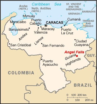 Angel Falls map