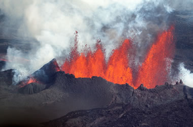 Fissure eruption in Iceland