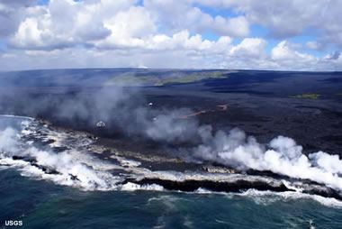 Basalt lava flows