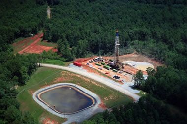 Natural gas shale well