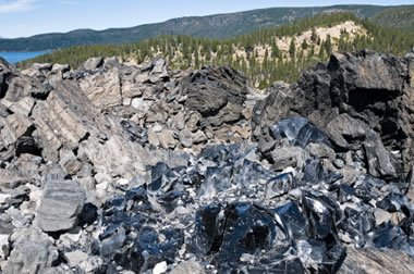 Obsidian outcrop