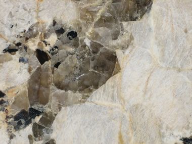 polished pegmatite countertop