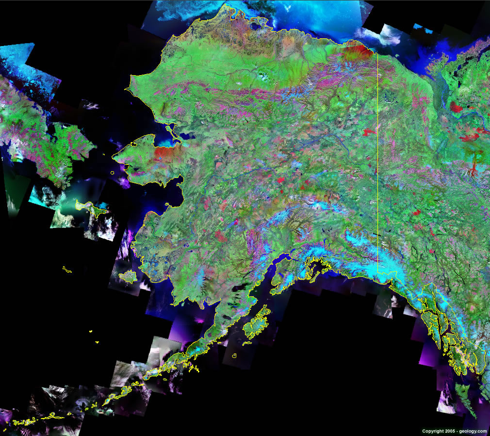 Satellite Map Of Alaska Alaska Satellite Images   Landsat Color Image