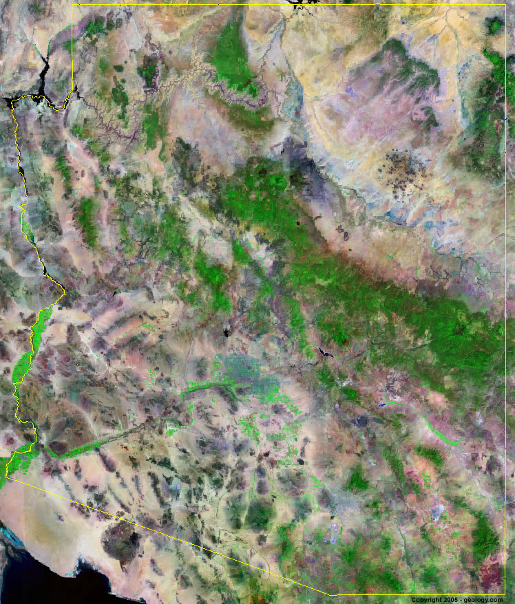 Arizona satellite photo