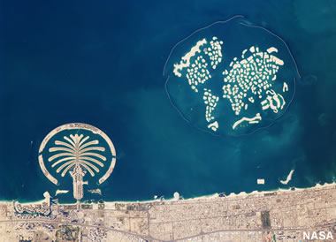 Palm Jumeirah and The World