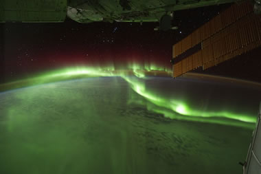 Southern Lights from Space
