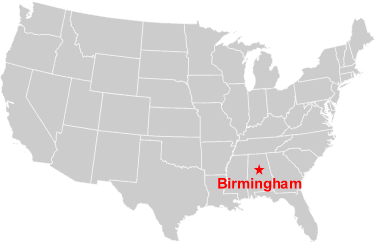 Birmingham Alabama On Us Map - United States Map