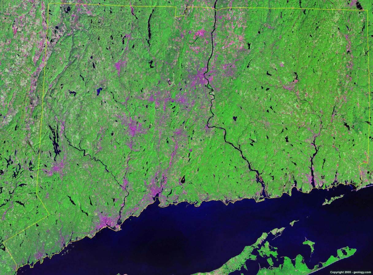 Connecticut satellite photo
