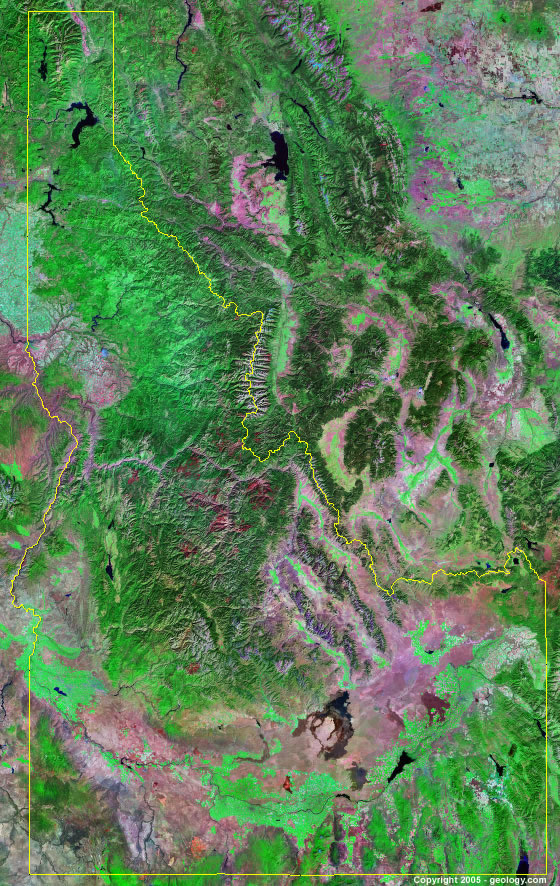 Idaho satellite photo