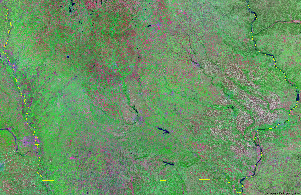 Iowa satellite photo