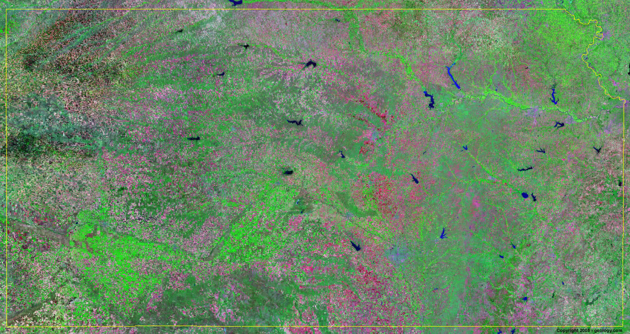 Kansas satellite photo