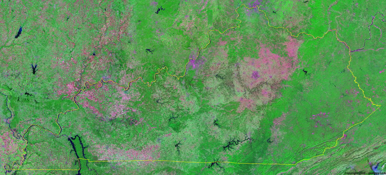 Kentucky satellite photo