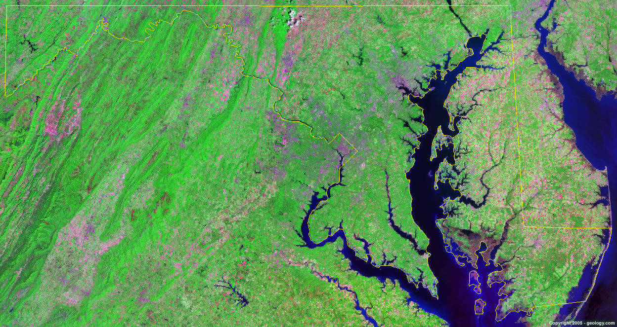 Maryland satellite photo