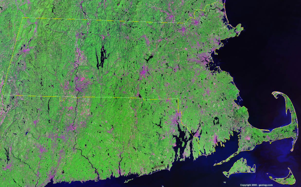 Massachusetts satellite photo
