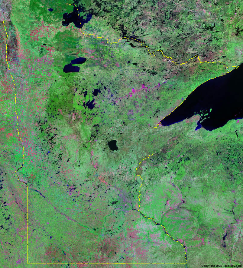 Minnesota satellite photo