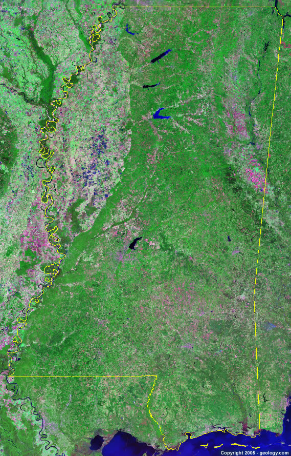 Mississippi satellite photo