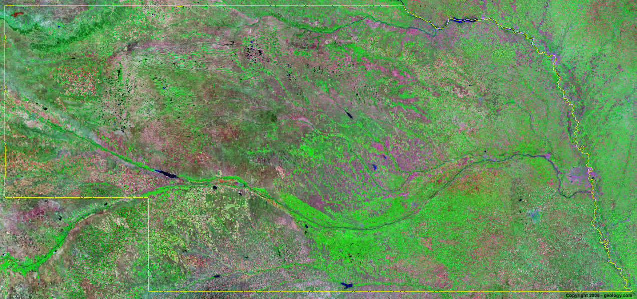 Nebraska satellite photo