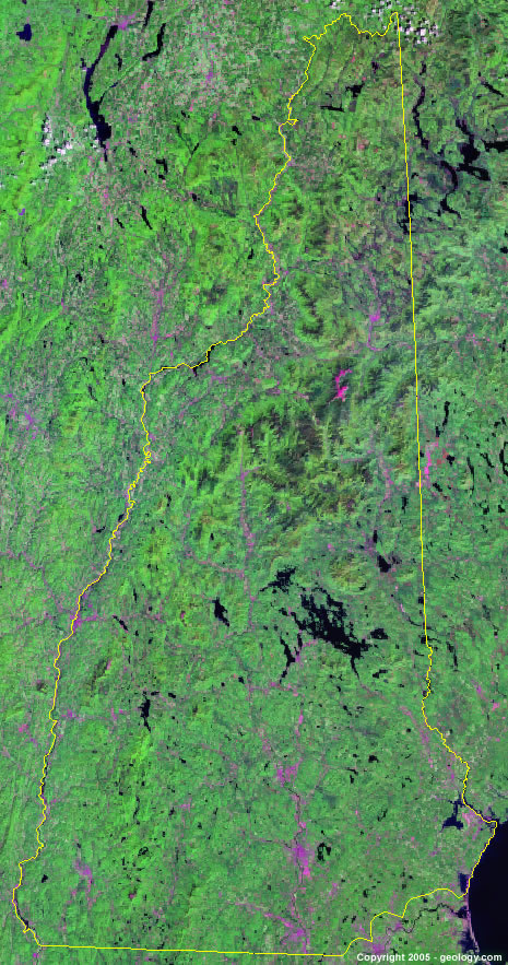 New Hampshire satellite photo