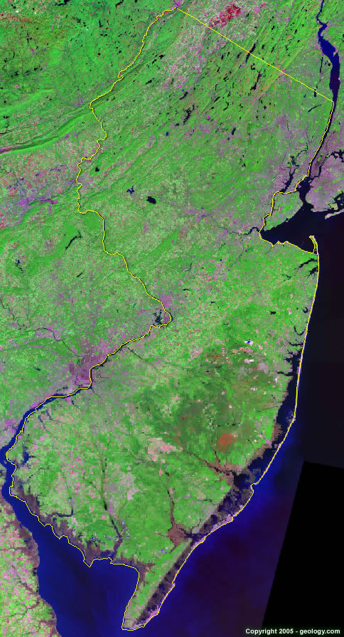 New Jersey satellite photo