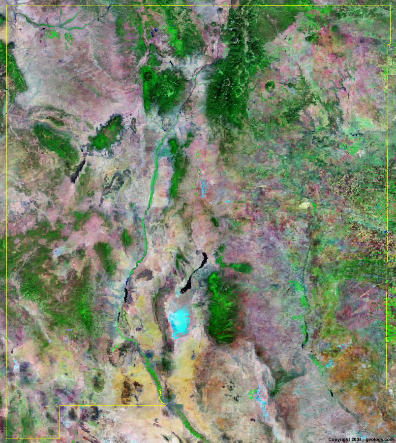 Satellite Map Of New Mexico New Mexico Satellite Images - Landsat Color Image