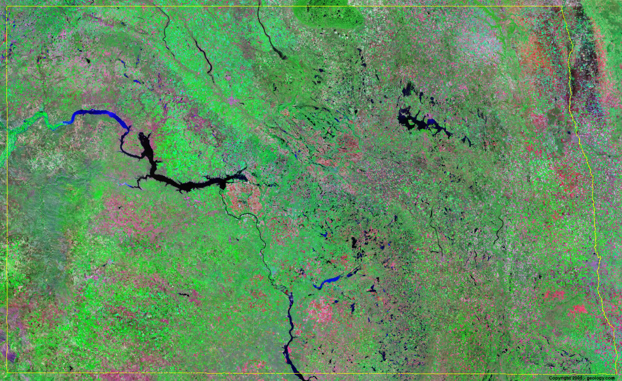 North Dakota satellite photo