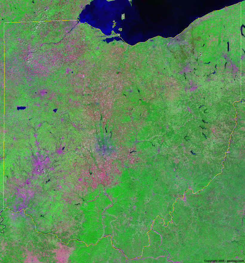 Satellite Map Of Ohio Ohio Satellite Images   Landsat Color Image