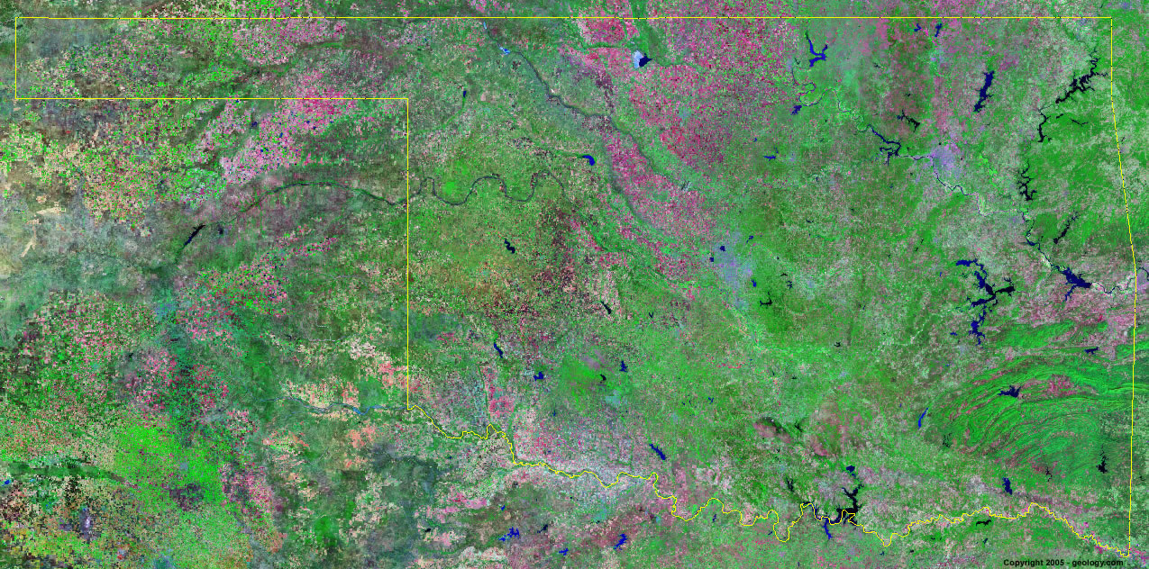 Oklahoma satellite photo