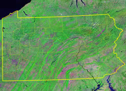 Satellite Map of Louisiana - WhiteClouds