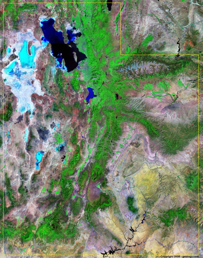 Utah Satellite Images - Landsat Color Image