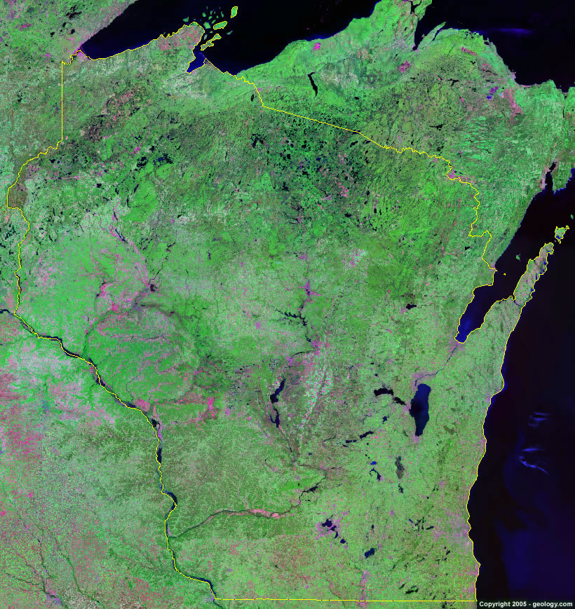 Wisconsin satellite photo