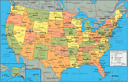 50 States Map Outline